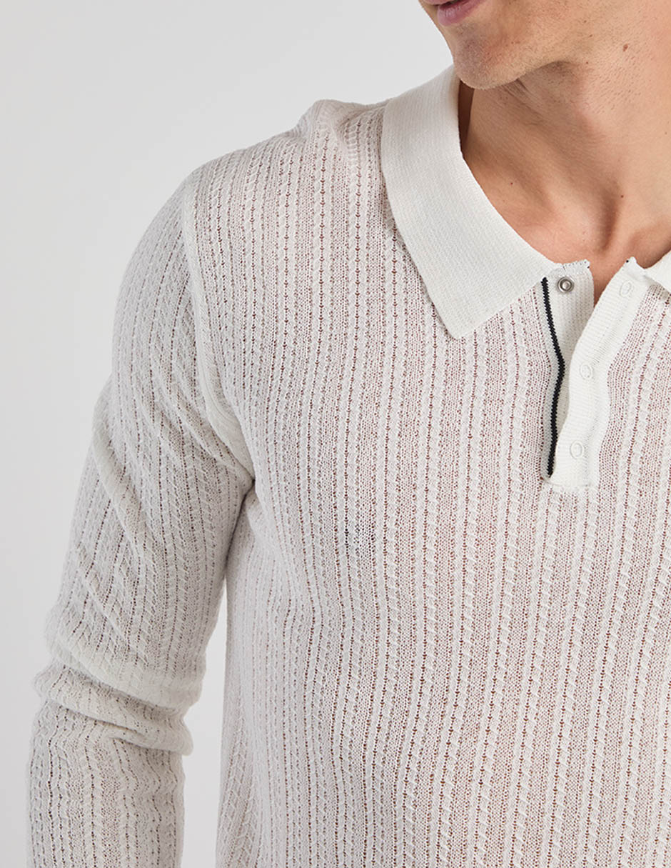 Suéter cuello polo para hombre 5