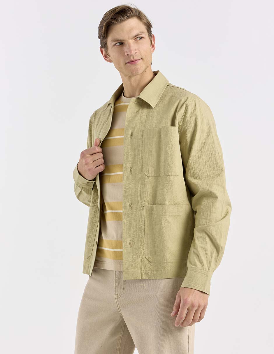 SOBRECAMISA COH26217-4, M, KHAKI CLARO