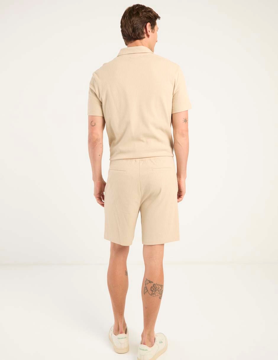 BERMUDA CONTEMPO, CH, KHAKI CLARO LISO