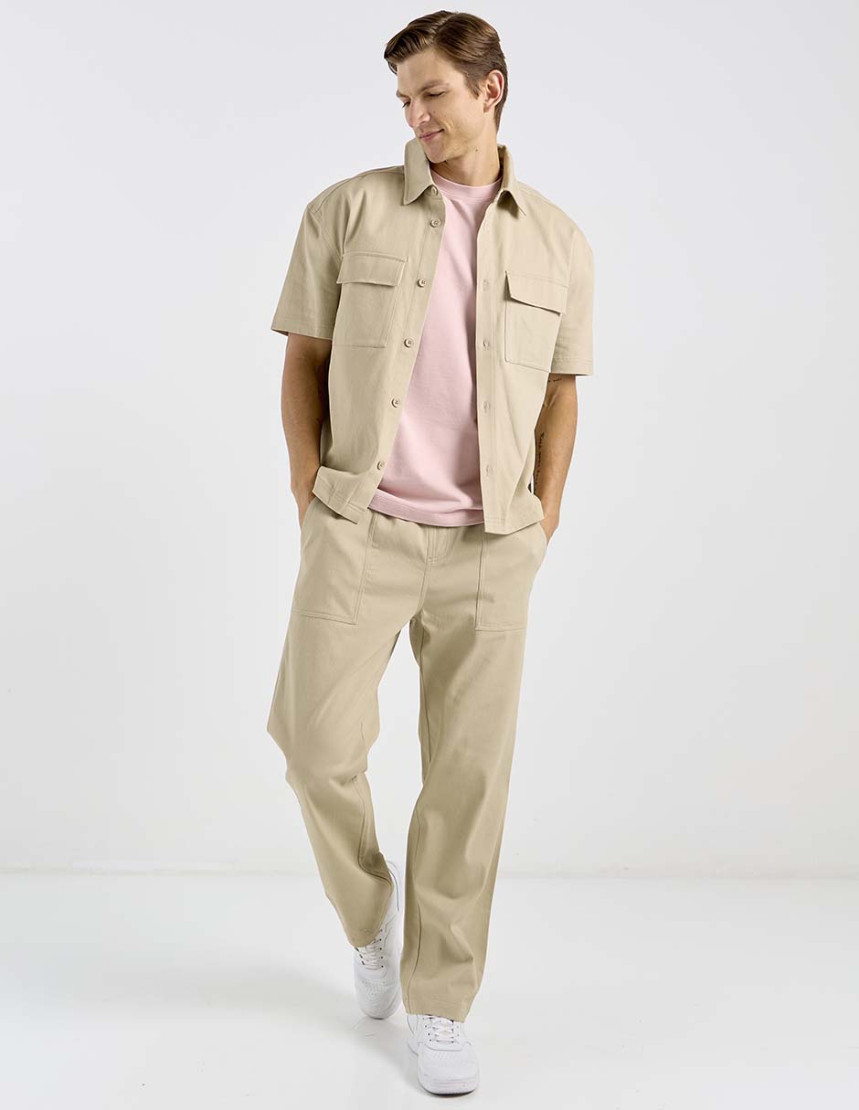 PANTALON JOGGER CONTE, CH, KHAKI CLARO