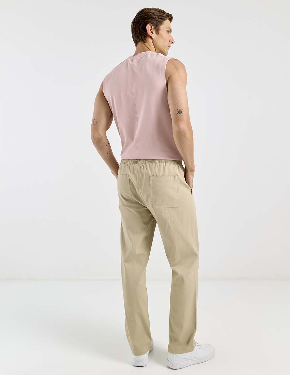 PANTALON JOGGER CONTE, CH, KHAKI CLARO