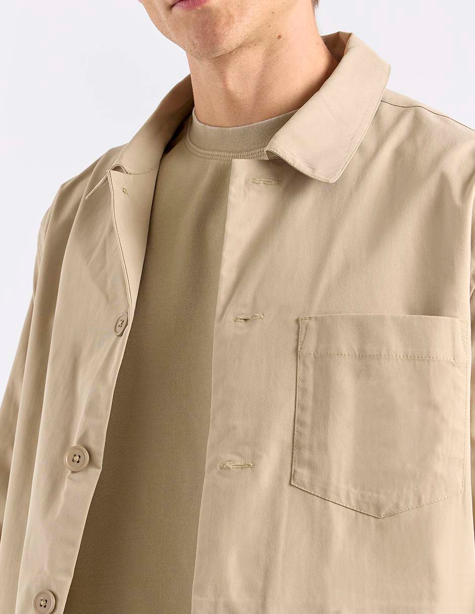 Sobrecamisa casual manga larga para hombre 4