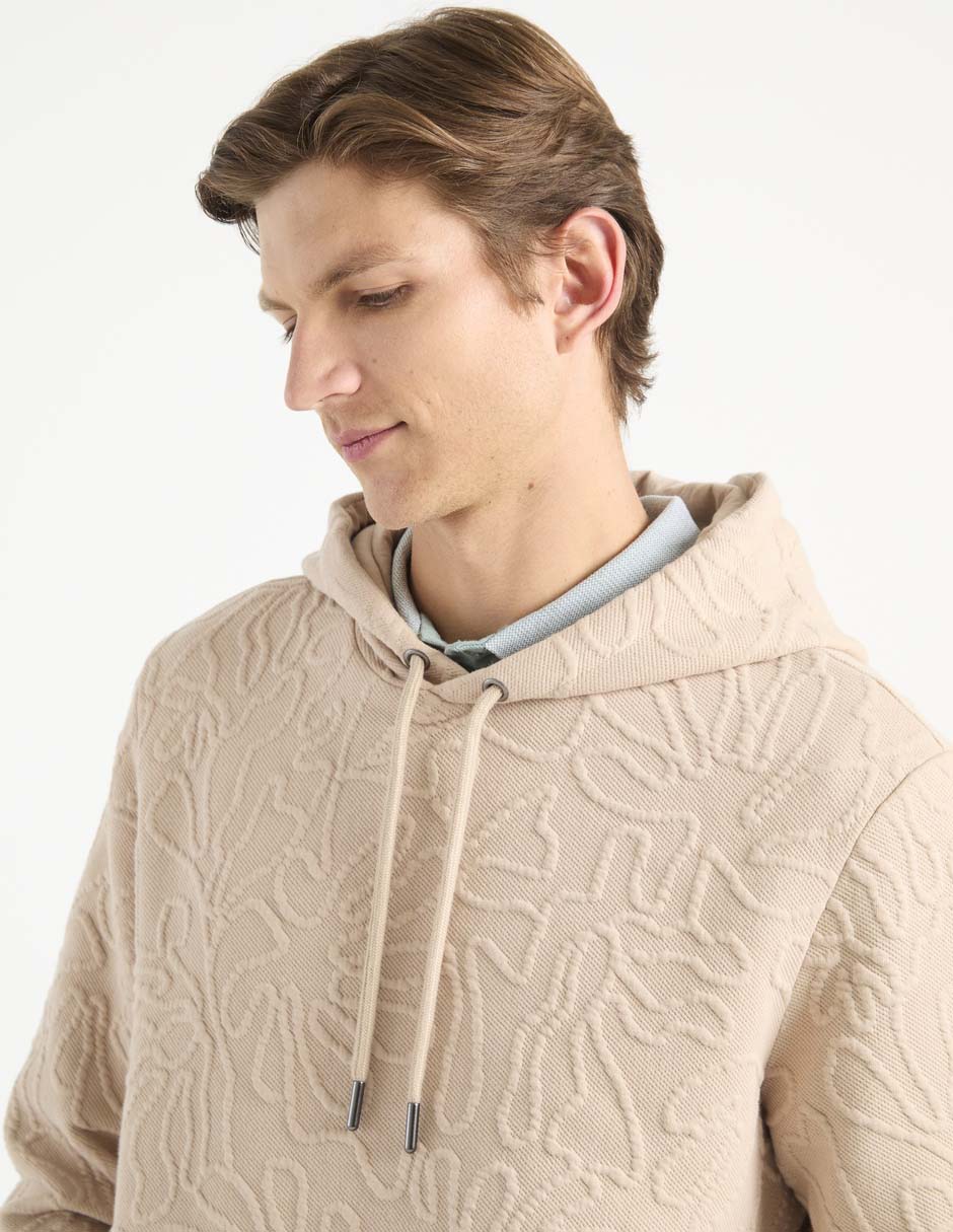 SUDADERA COH26021-2 CO, M, KHAKI CLARO