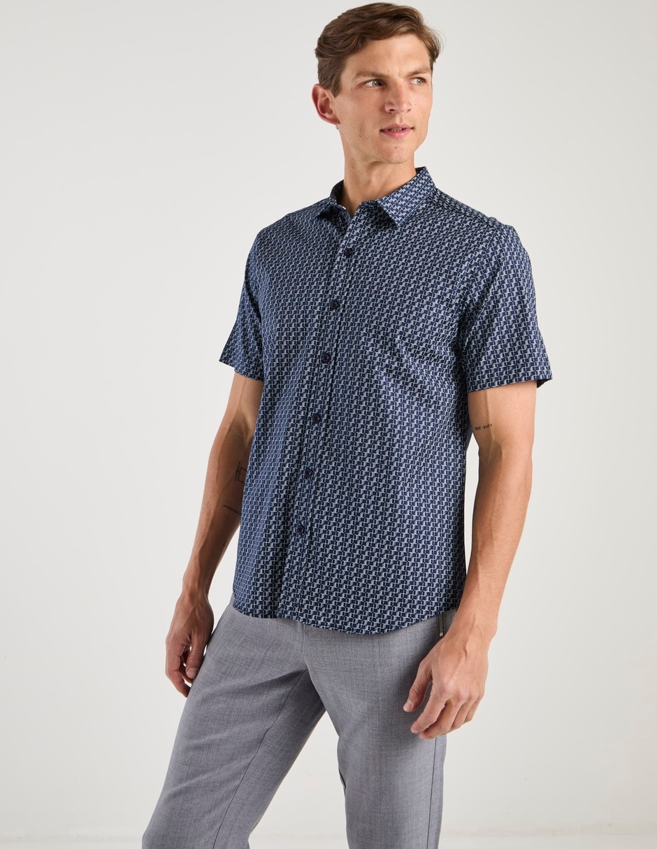 CAMISA COH26135-2 CON, CH, AZUL MARINO