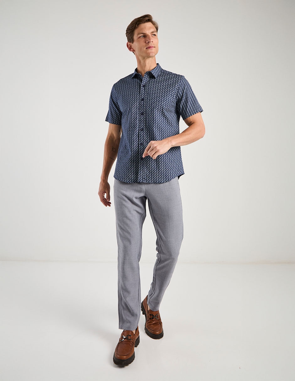 CAMISA COH26135-2 CON, CH, AZUL MARINO