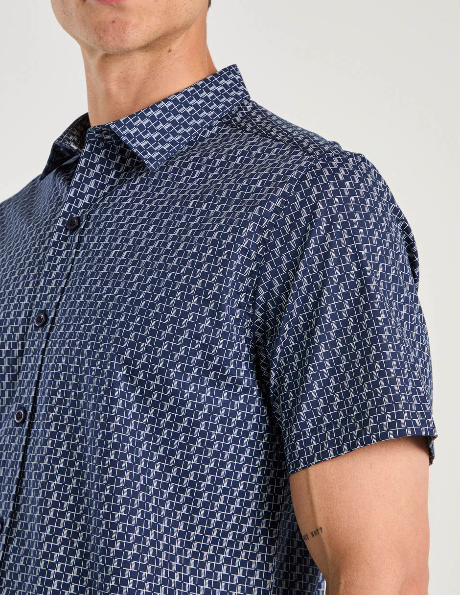 CAMISA COH26135-2 CON, CH, AZUL MARINO