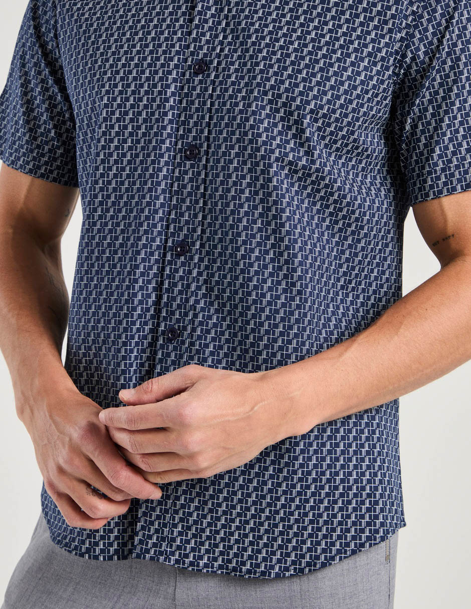 CAMISA COH26135-2 CON, CH, AZUL MARINO