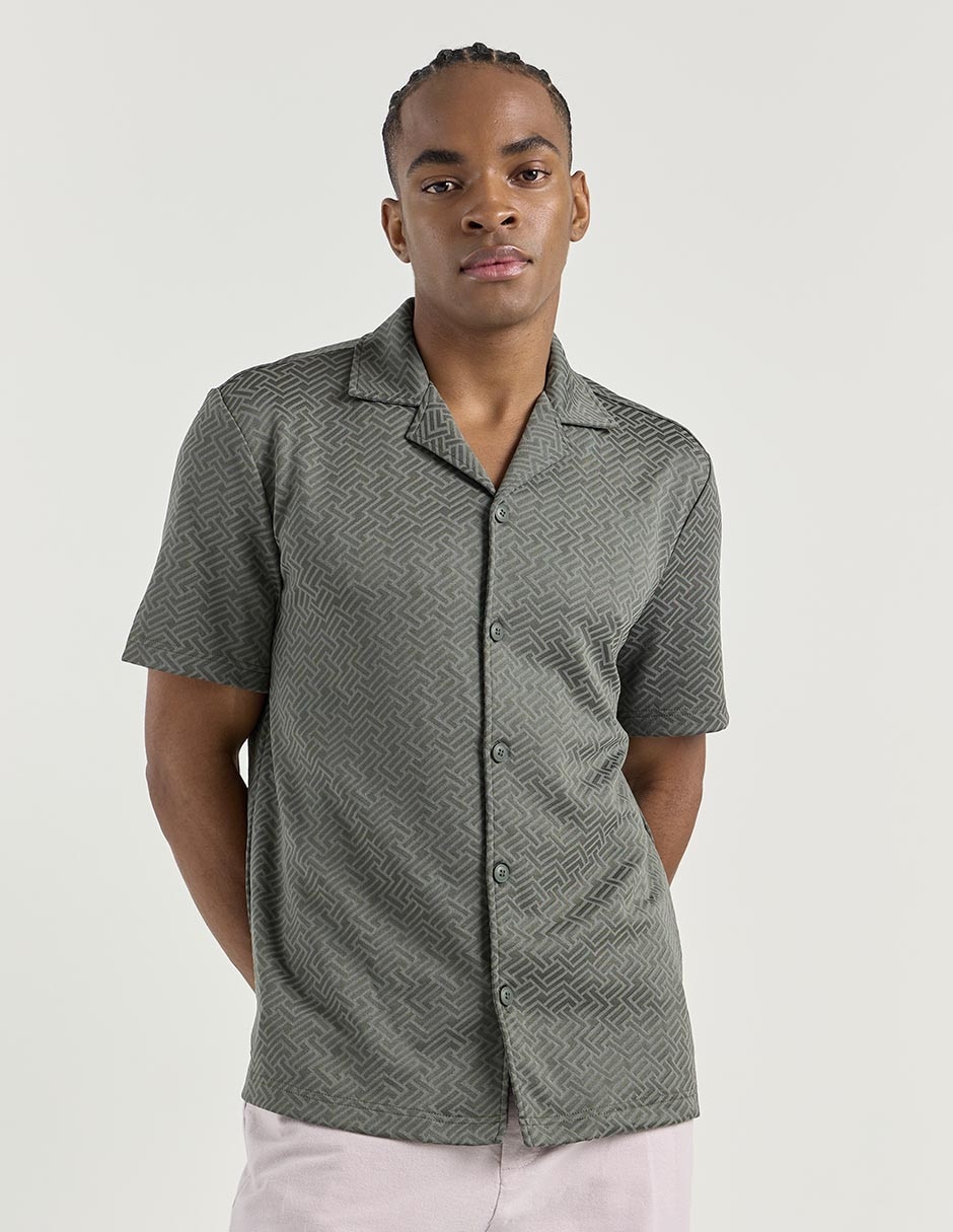 Camisa casual manga corta para hombre