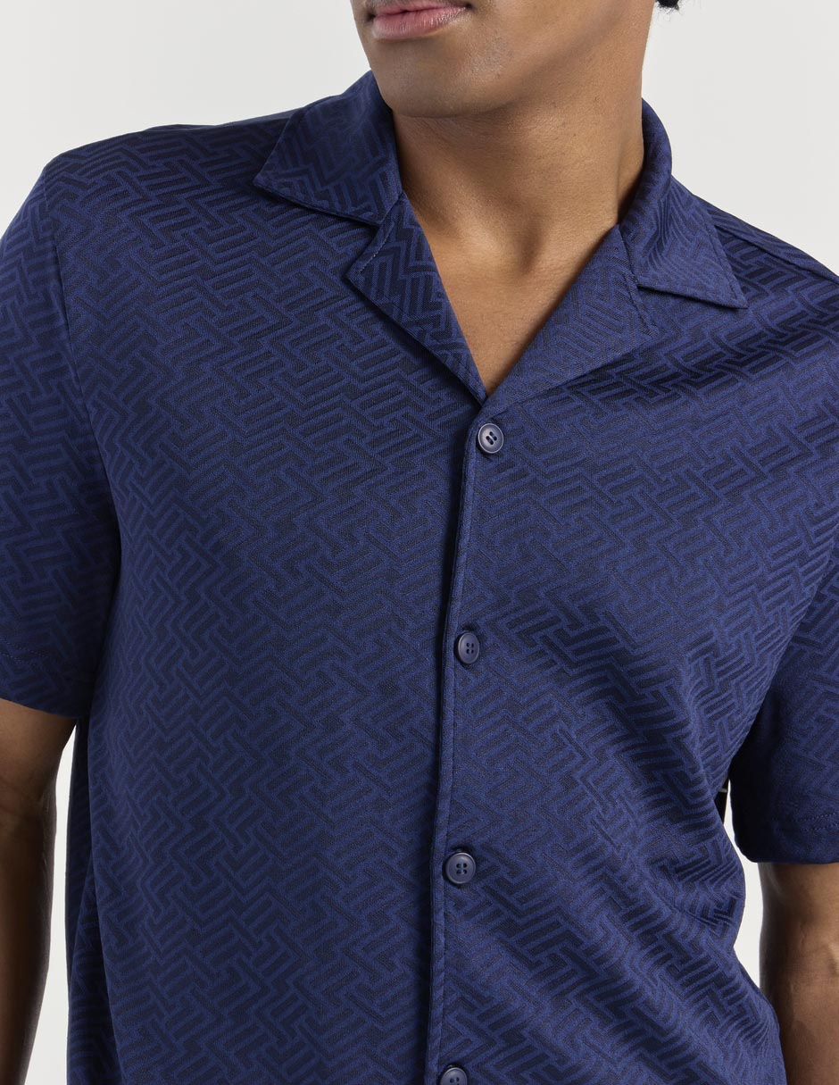 CAMISA COH26284-4 CON, EG, AZUL MARINO