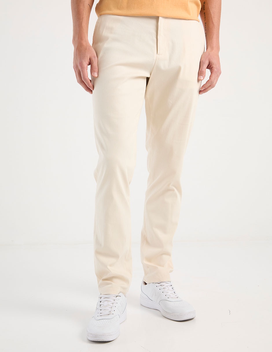 Pantalón slim de algodón para hombre