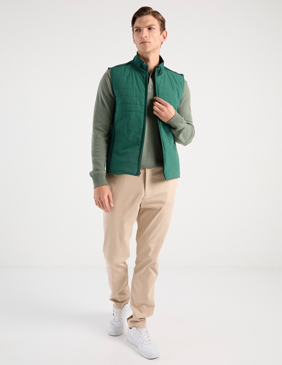 PANTALON CONTEMPO, 36, KHAKI CLARO LISO