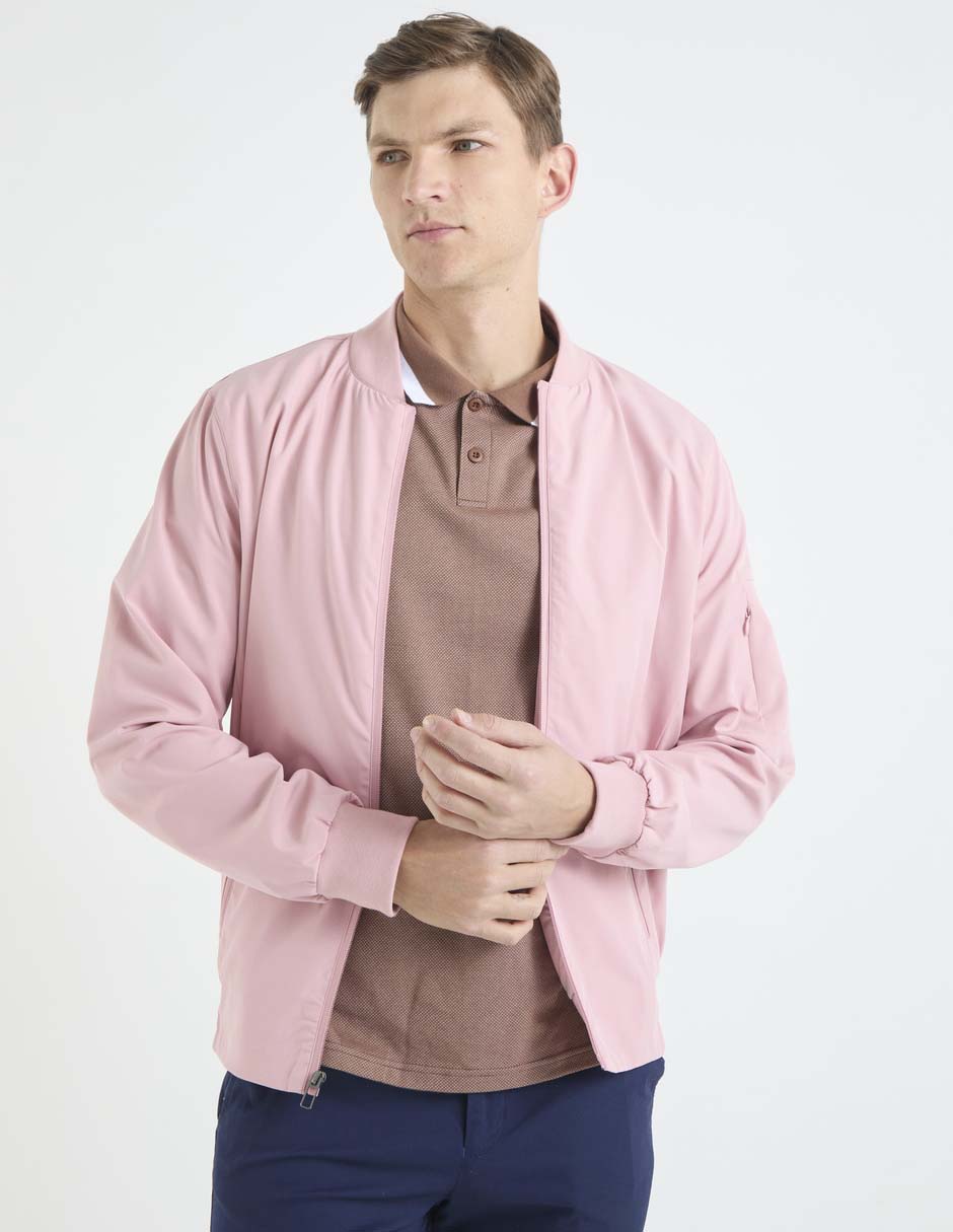 Chamarra bomber con bolsillos para hombre Chamarra bomber con bolsillos para hombre