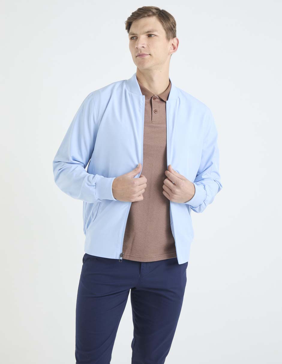 Chamarra bomber con bolsillos para hombre Chamarra bomber con bolsillos para hombre