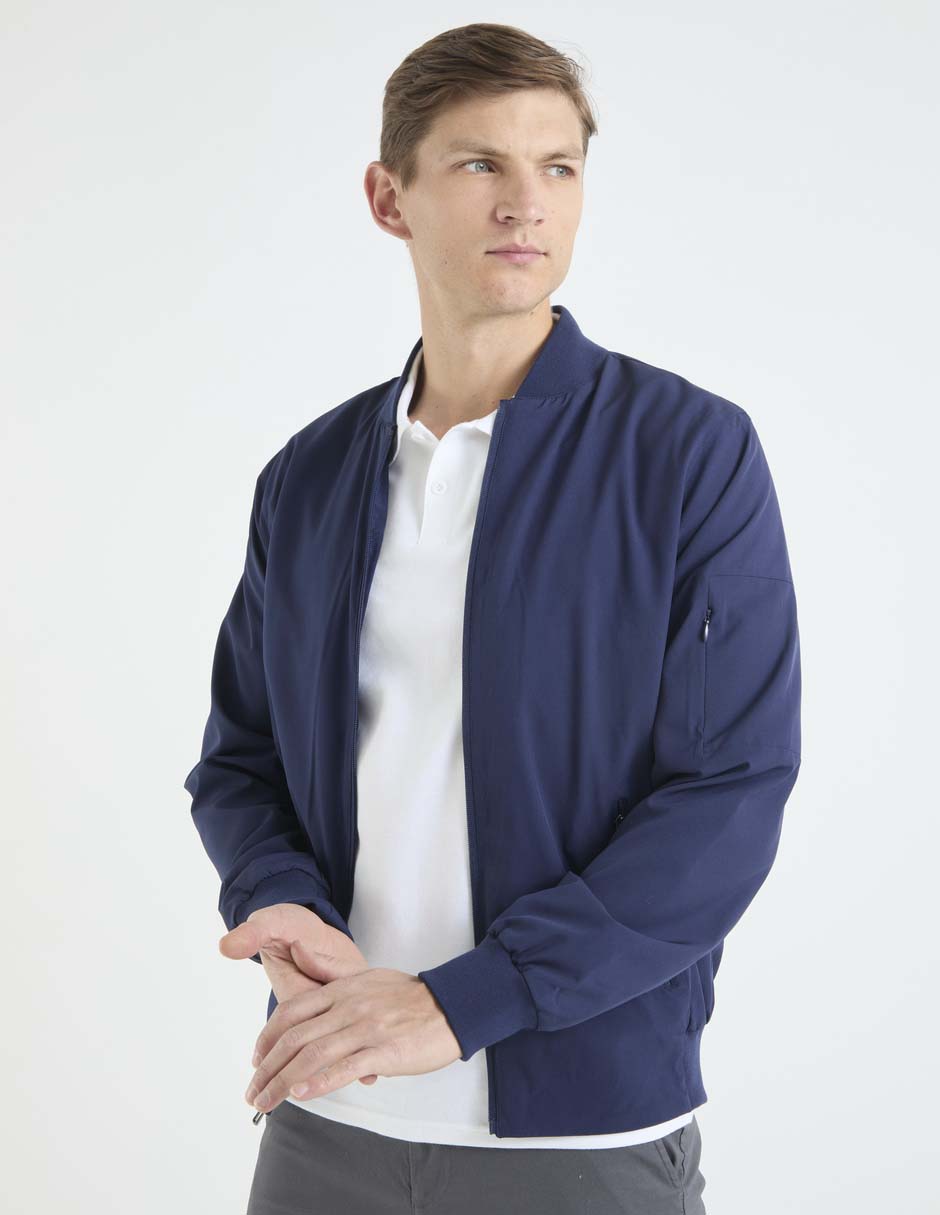 Chamarra bomber con bolsillos para hombre Chamarra bomber con bolsillos para hombre