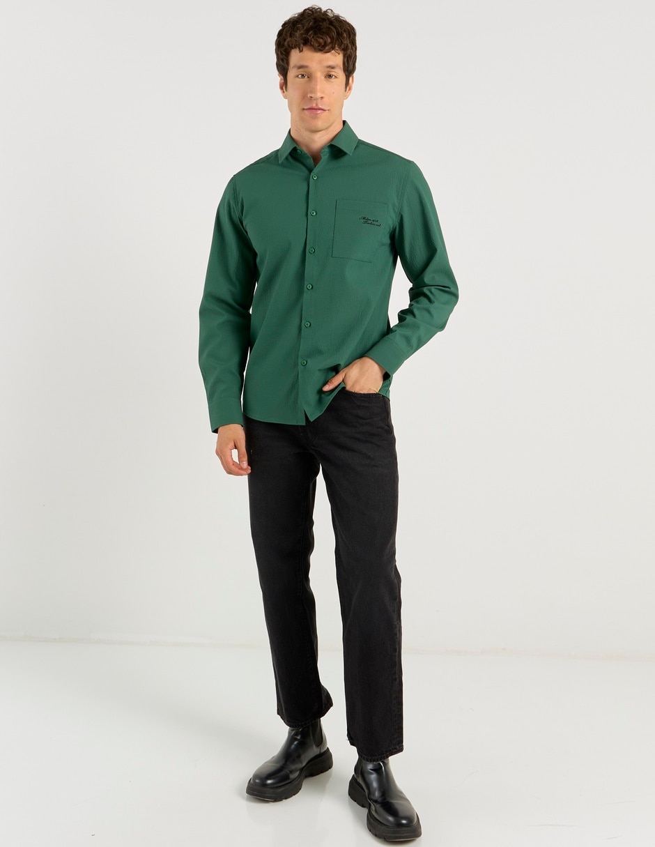Camisa casual manga larga para hombre 3