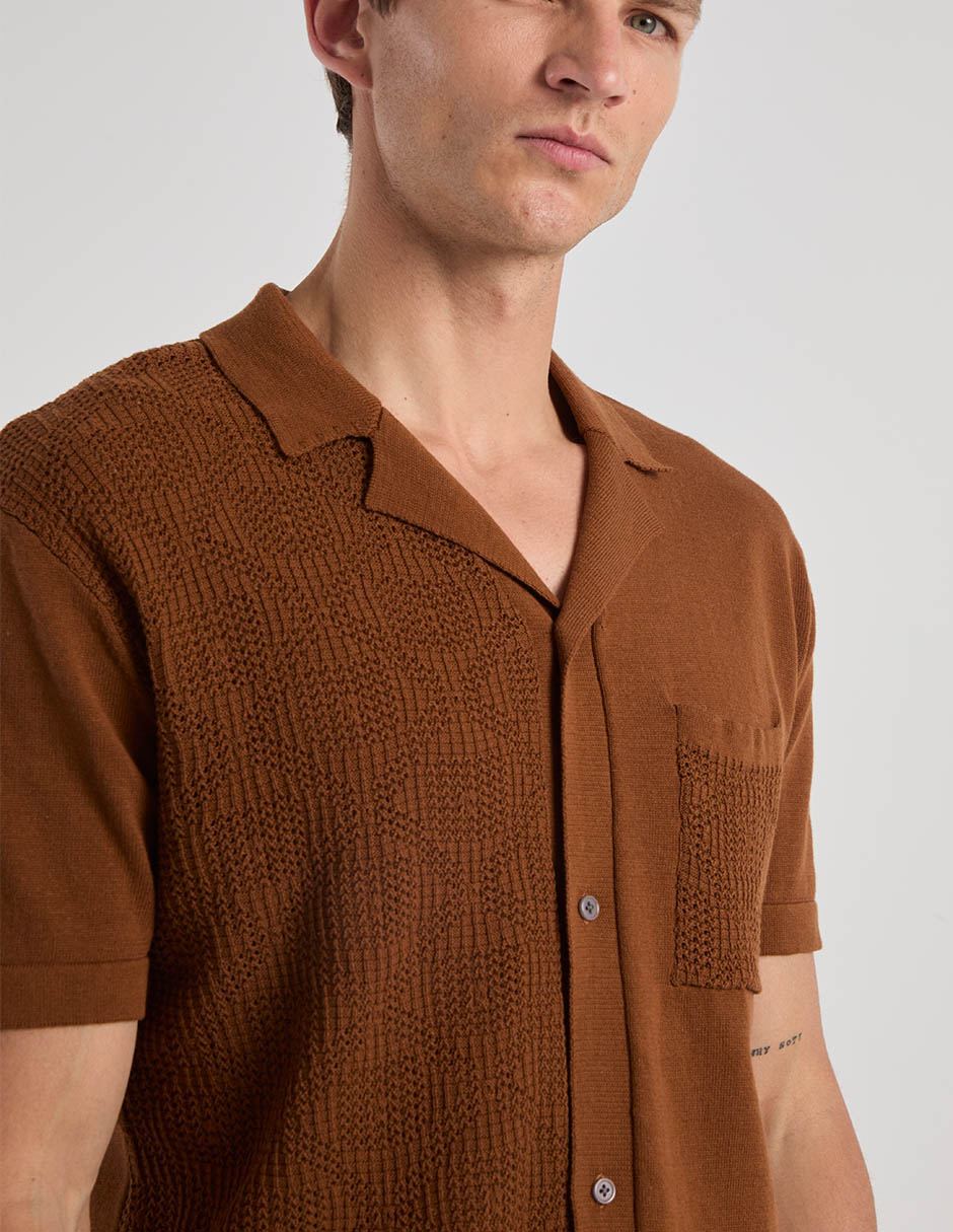 Camisa casual manga corta para hombre 4
