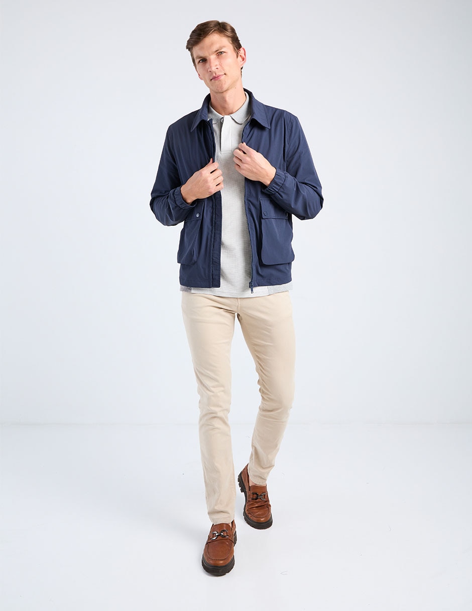 Chamarra harrington con bolsillos para hombre 3