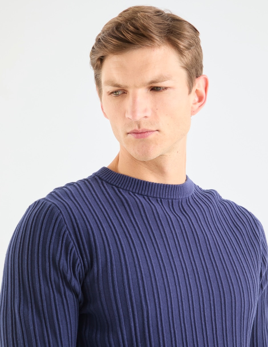 SUETER COH26092-5 CONT, G, AZUL MARINO