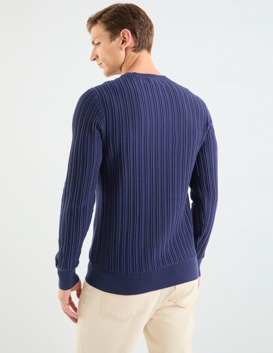 SUETER COH26092-5 CONT, G, AZUL MARINO