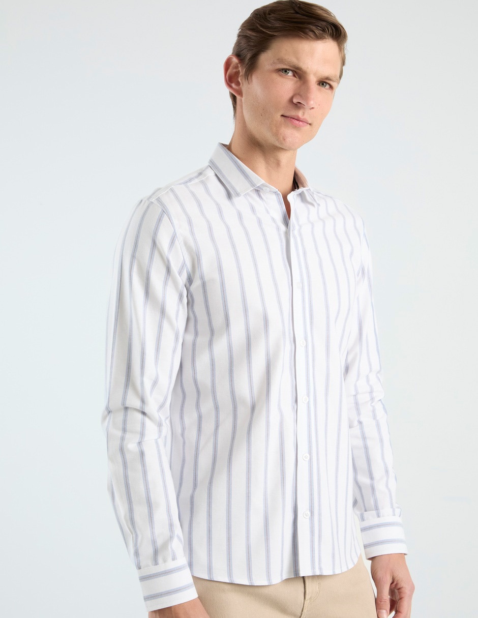 Camisa casual manga larga para hombre
