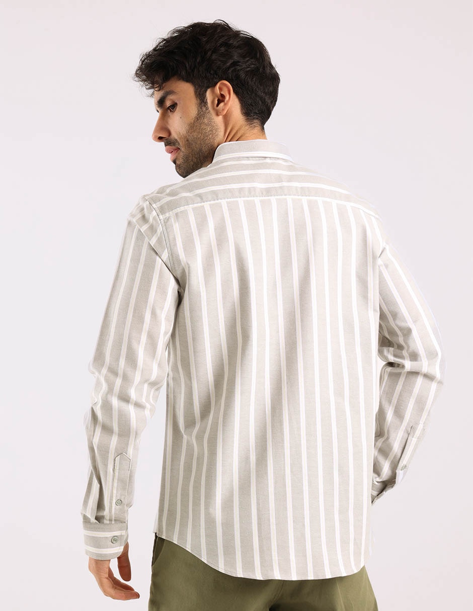 Camisa casual manga larga para hombre 2