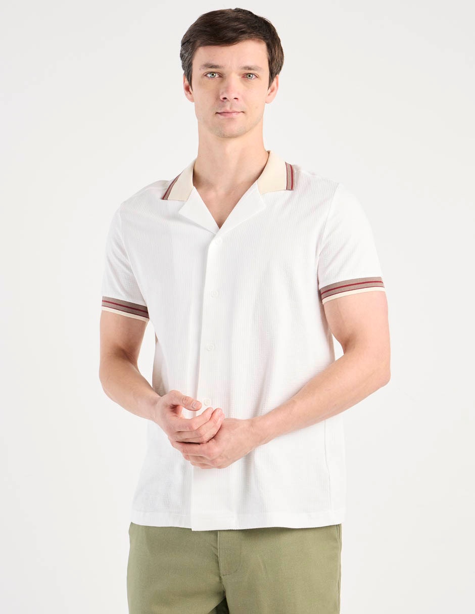 Camisa casual manga corta para hombre