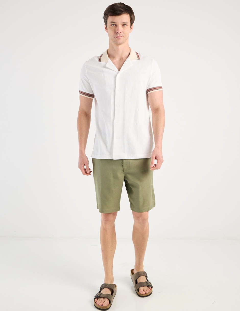 Camisa casual manga corta para hombre 7