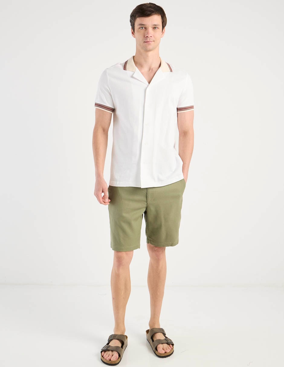 Camisa casual manga corta para hombre 8
