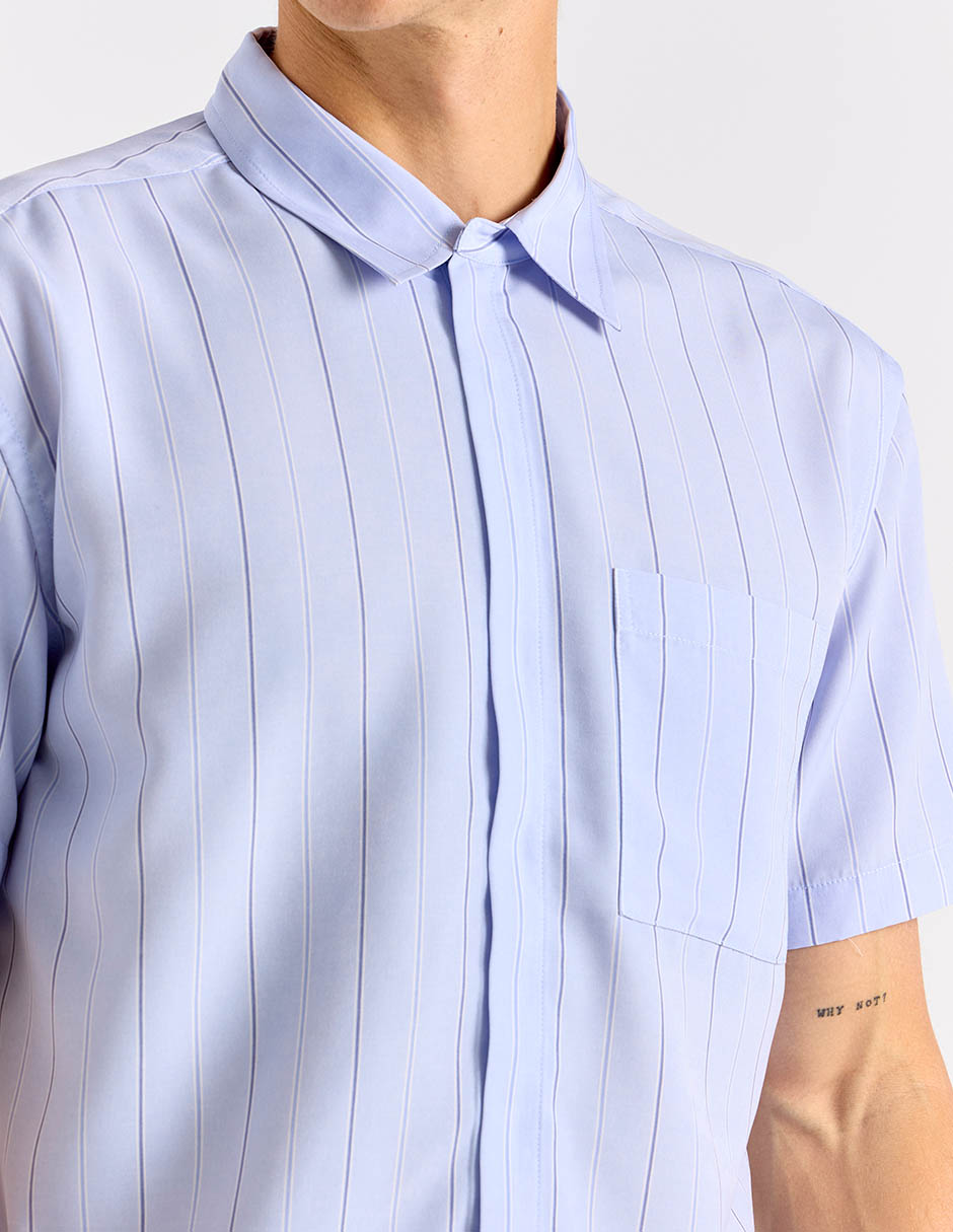 Camisa casual de algodón manga corta para hombre 4