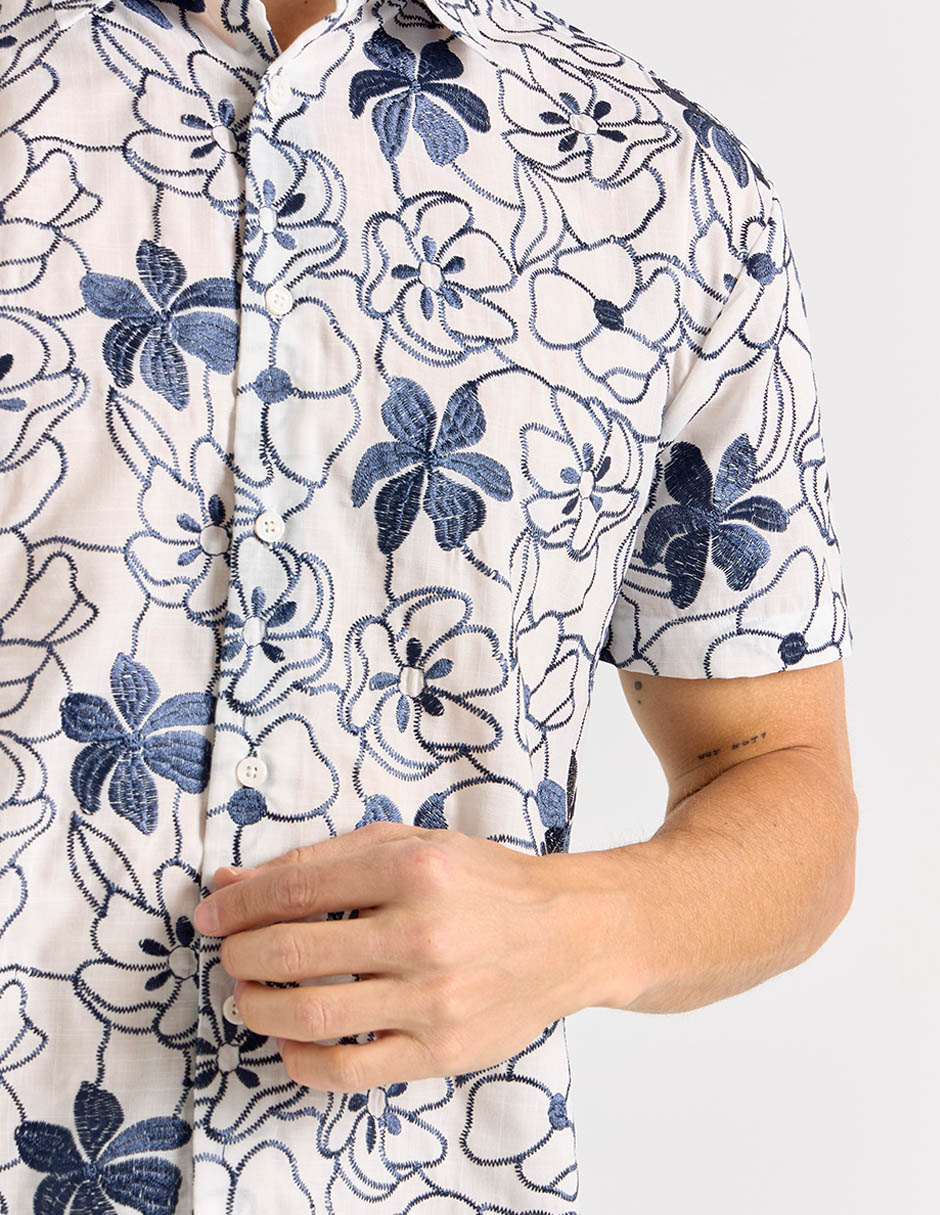 Camisa casual manga corta para hombre 4