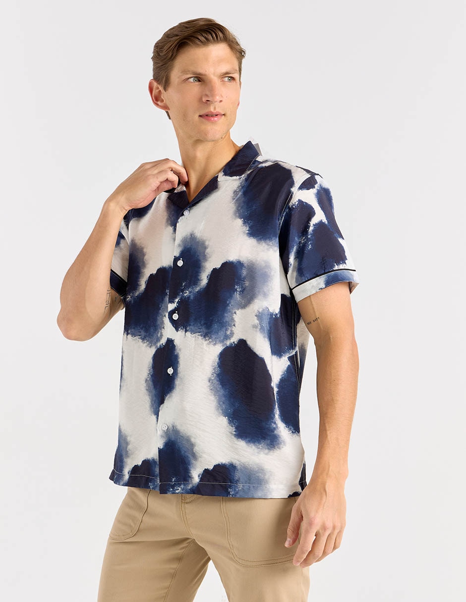 CAMISA COH26095-6 CONT, M, AZUL MARINO