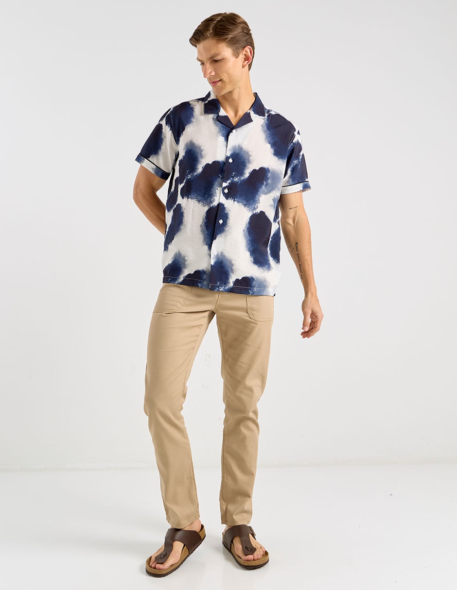CAMISA COH26095-6 CONT, M, AZUL MARINO