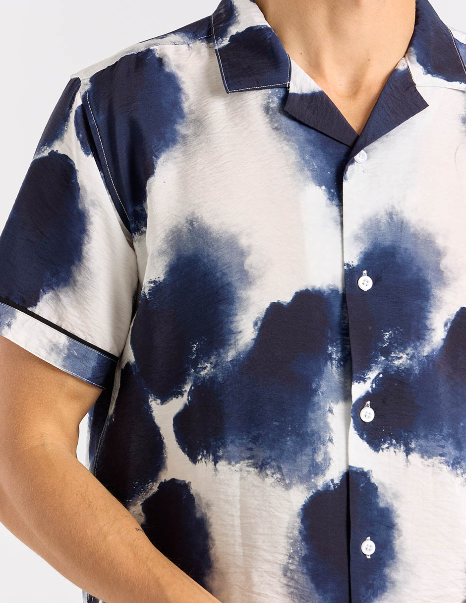 CAMISA COH26095-6 CONT, M, AZUL MARINO