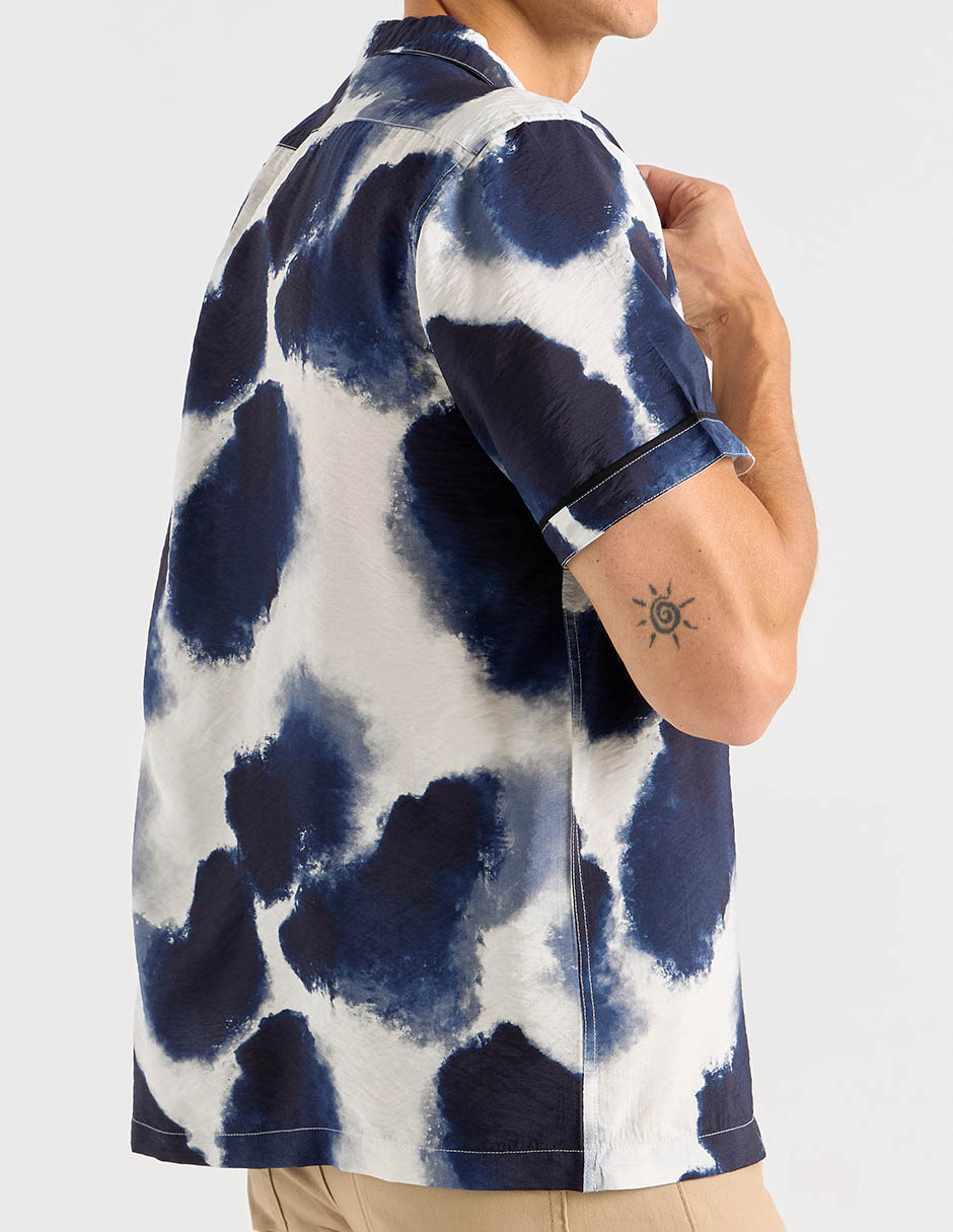CAMISA COH26095-6 CONT, M, AZUL MARINO