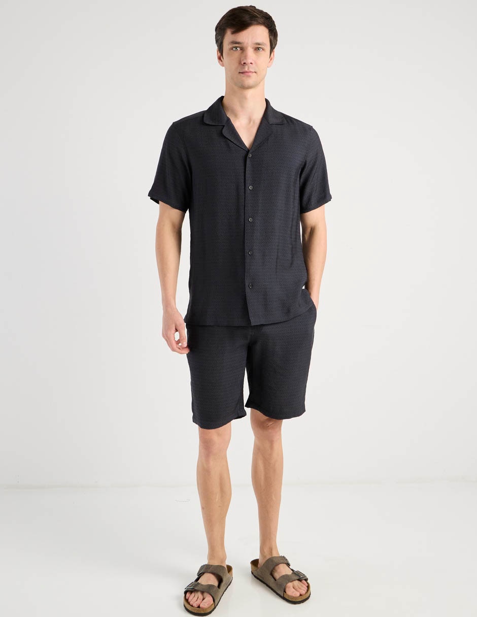 CAMISA COH26074-4SET CONTEMP, M, NEGRO