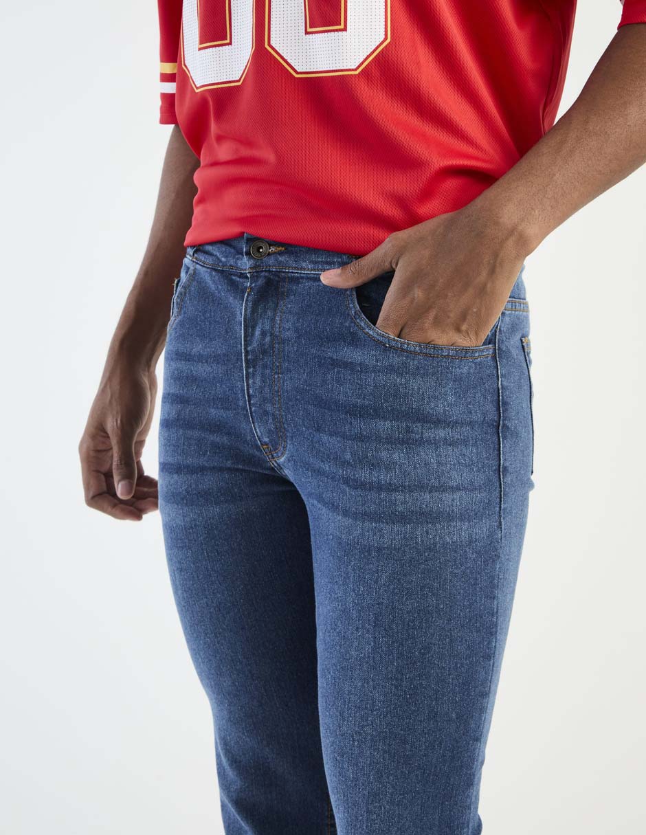 Jeans skinny Contempo lavado obscuro para hombre