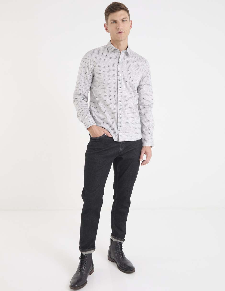 CAMISA COH25990-12 CONT, G, GRIS CLARO