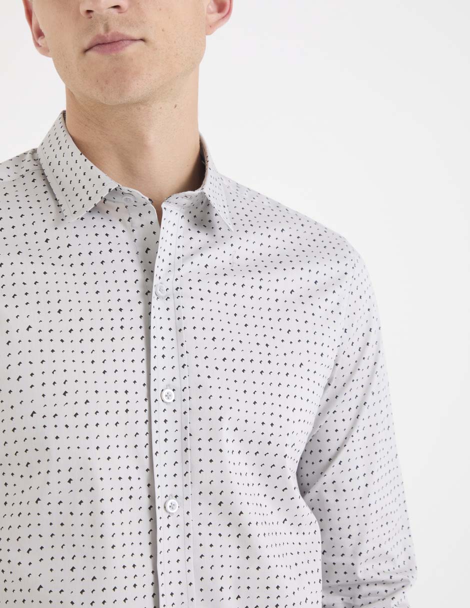 CAMISA COH25990-12 CONT, G, GRIS CLARO