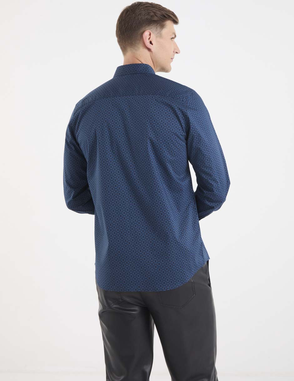 CAMISA COH25990-12 CON, M, AZUL MARINO