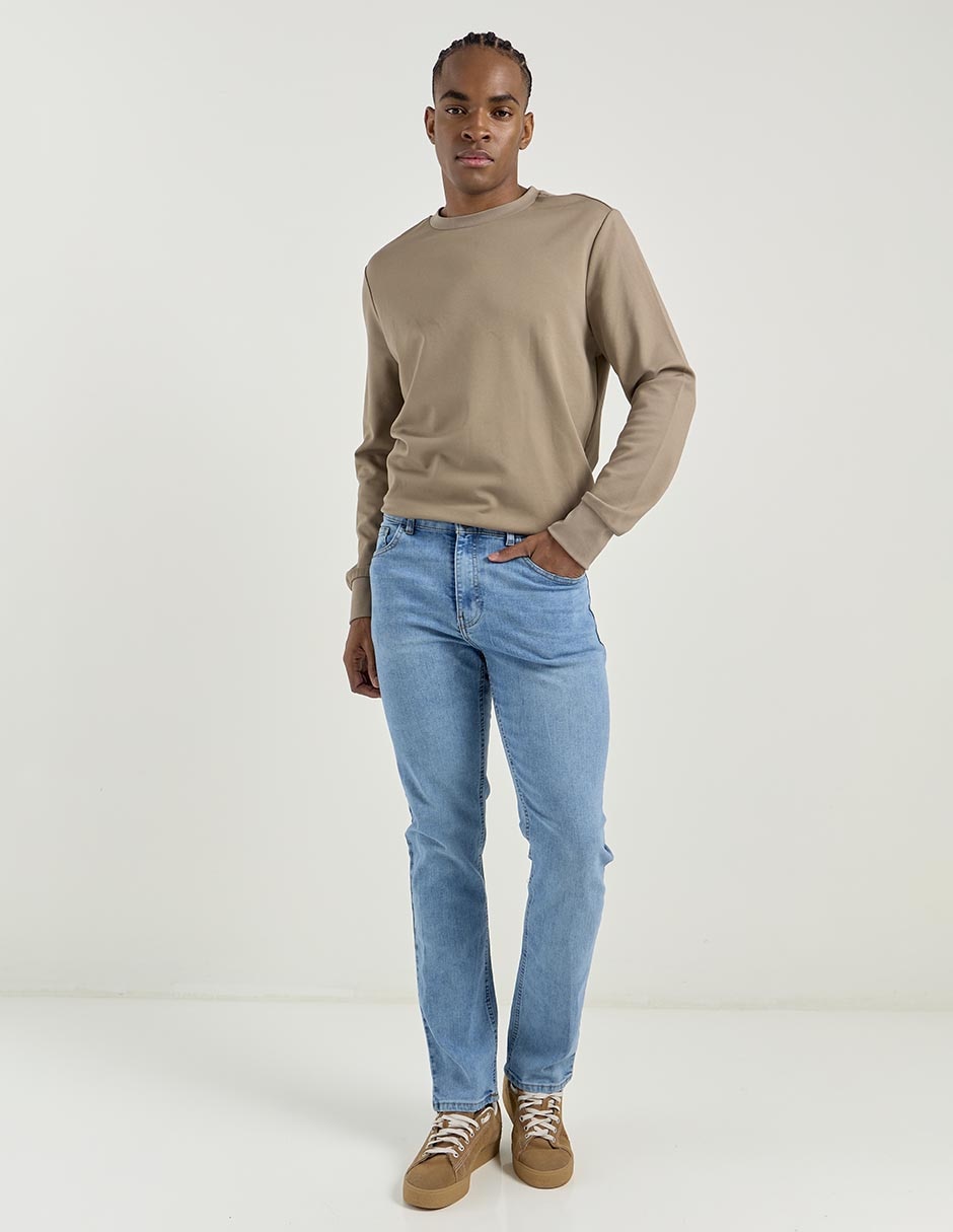 Jeans slim Contempo lavado medio para hombre