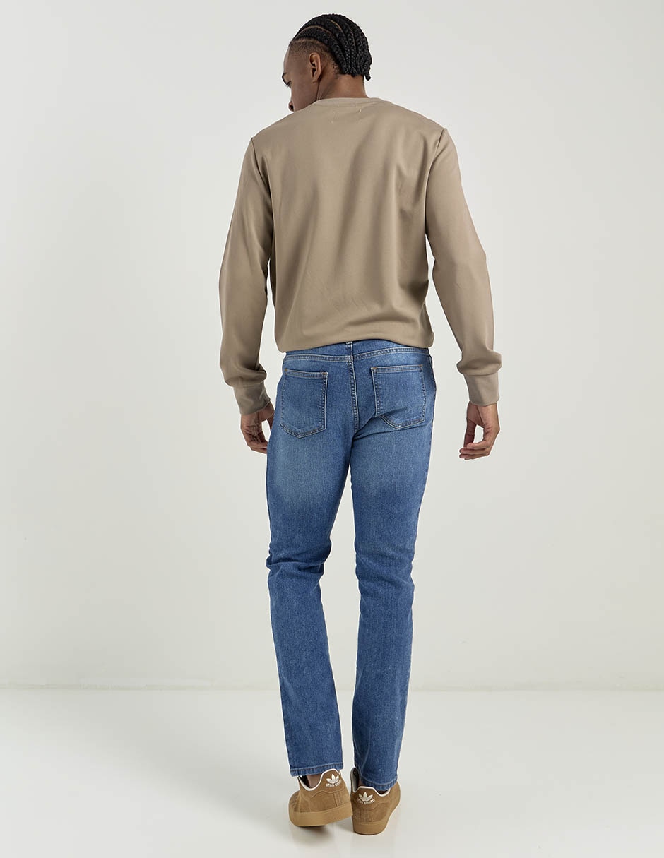 Jeans slim lavado medio para hombre 2