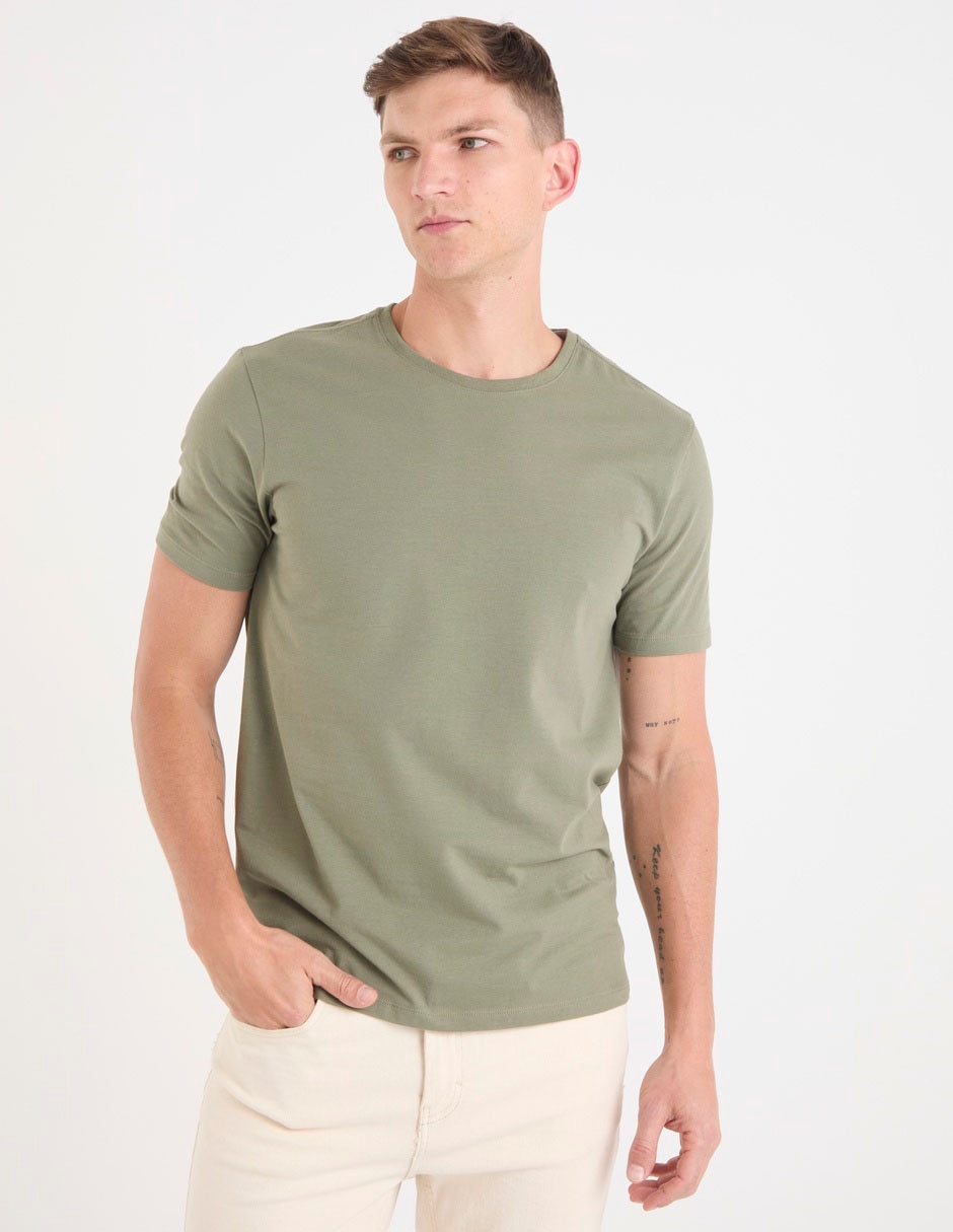 Playera cuello redondo para hombre