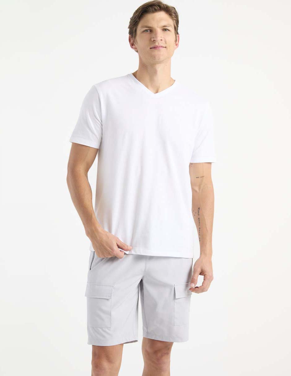 Playera cuello V para hombre 1