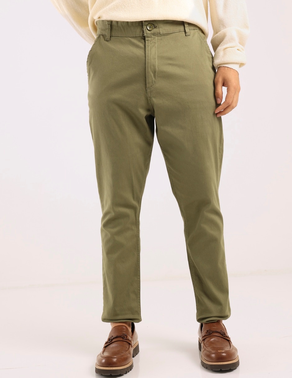 Pantalón chino slim de algodón para hombre Pantalón chino slim de algodón para hombre