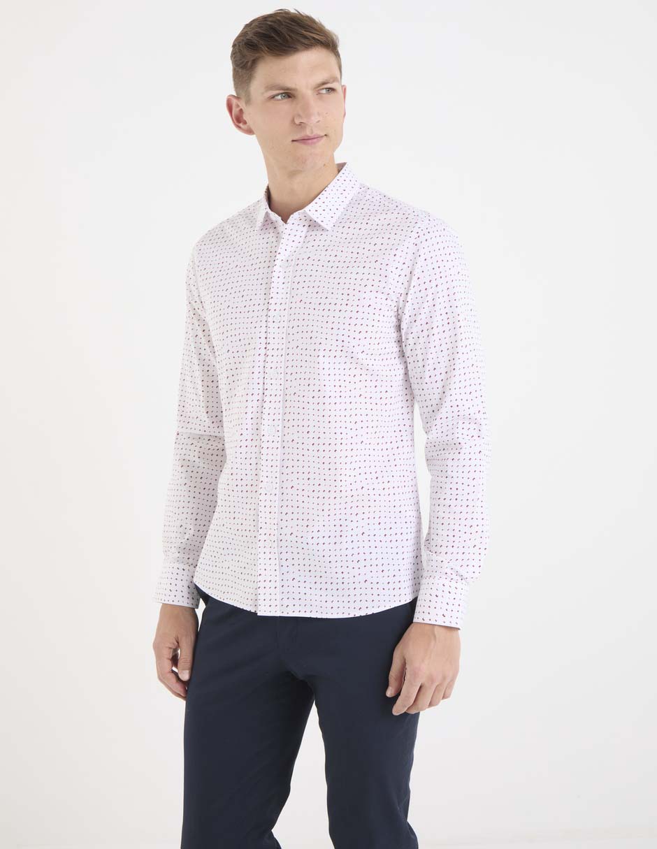 Camisa casual manga larga para hombre 1