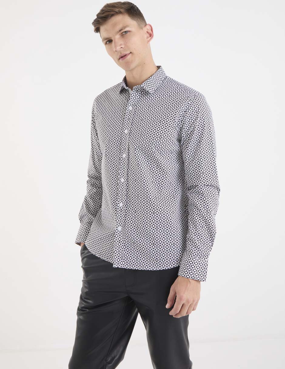 CAMISA COH25991-12 CONTEMPO, CH, NEGRO