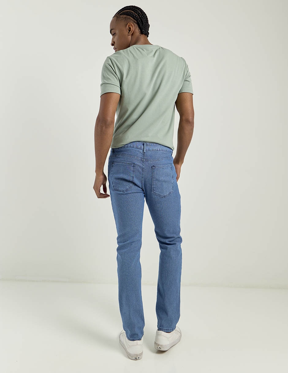Jeans slim lavado medio para hombre 2