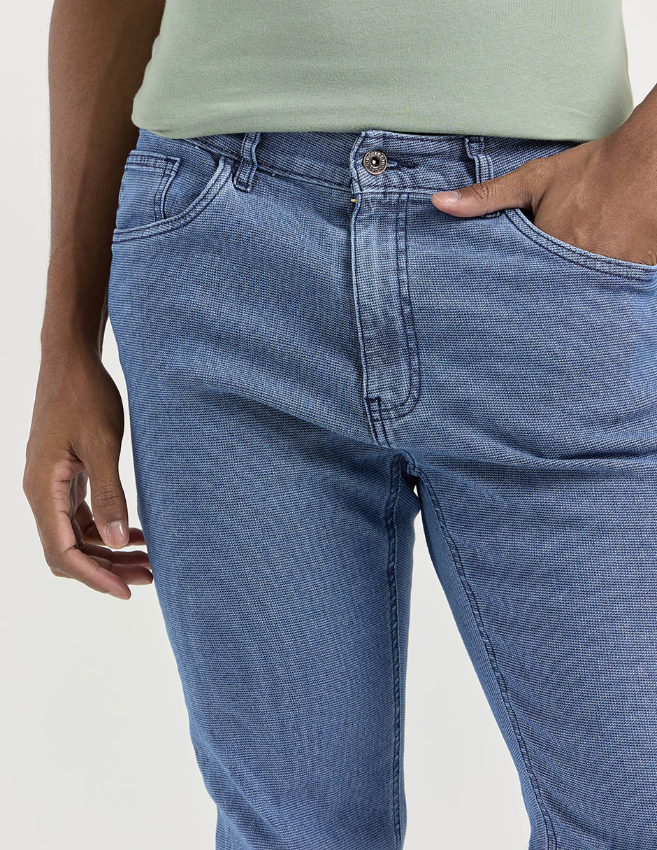 Jeans slim lavado medio para hombre 4