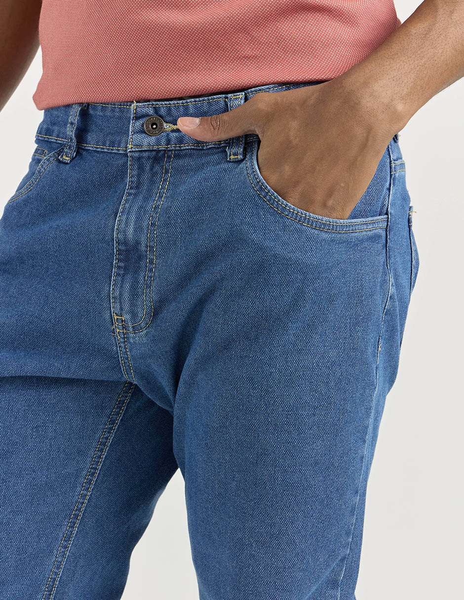 Jeans slim Contempo lavado medio para hombre