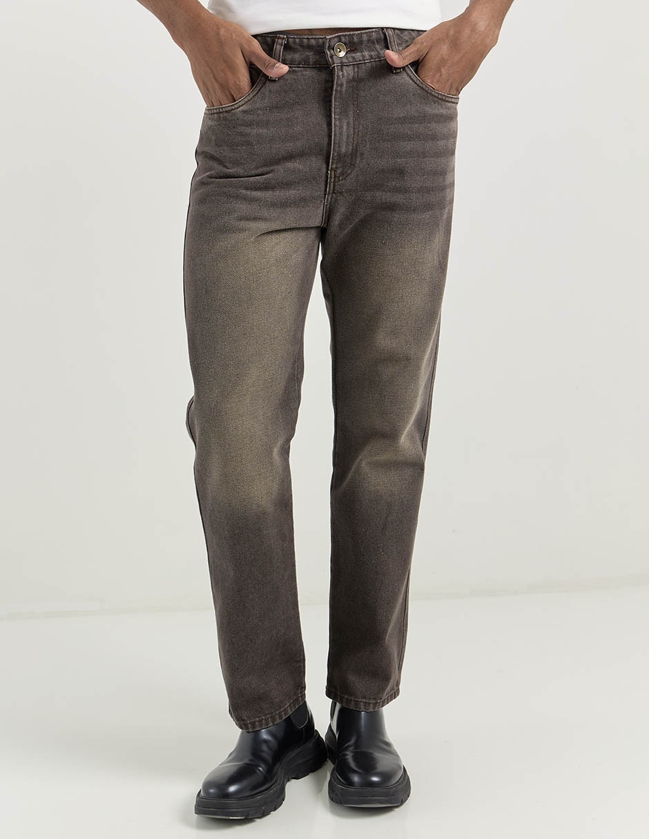 Jeans slim lavado stone wash para hombre 1